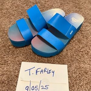 Reef Vibrant Blue Slide Sandals